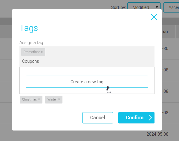 Create a new tag